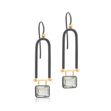 Lade das Bild in den Galerie-Viewer, Black & Gold Rauchquarz Ohrhänger