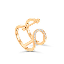 Lade das Bild in den Galerie-Viewer, Aurora Brillantring in Gelbgold mit Diamanten, handgefertigter Luxusschmuck vom Goldschmied nahe Hamburg