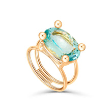 Lade das Bild in den Galerie-Viewer, Blossom Aquamarin Ring - STEPULOVS JEWELRY