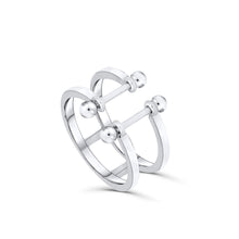 Lade das Bild in den Galerie-Viewer, Rebellion Silber-Doppelring, handgefertigter Luxusschmuck vom Goldschmied Hamburg
