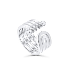 Lade das Bild in den Galerie-Viewer, Rebellion Double Ring aus Sterling-Silber, handgefertigter Luxusschmuck vom Goldschmied Hamburg