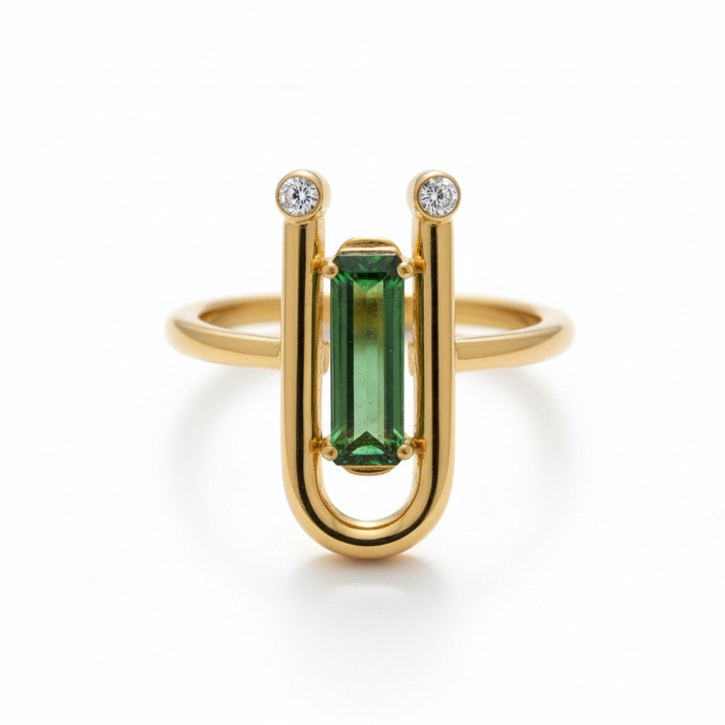Aurora Tourmaline Rings von STEPULOVS Jewelry  individuell gestalteter, handgefertigter Unikat-schmuck aus Hamburg, der modernes Design und exklusiven Edelstein-Schmuck verkörpert.