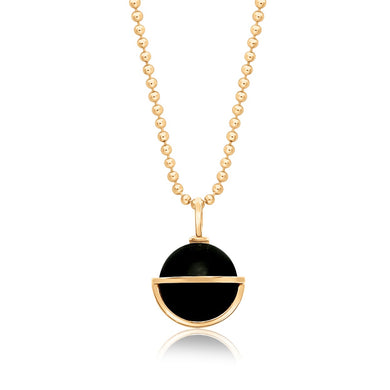 Aurora Black Space Onyx Anhänger, exklusiver handgefertigter Luxusschmuck und Unikatschmuck nahe Hamburg