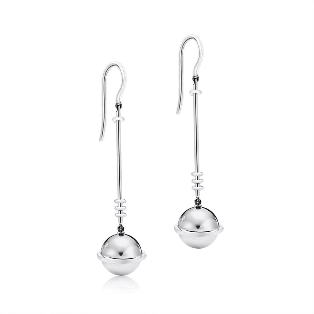 Aurora Silver Space Ohrringe – Handgefertigte Ohrringe aus 925er Sterlingsilber vom Goldschmied STEPULOVS Jewelry Hamburg
