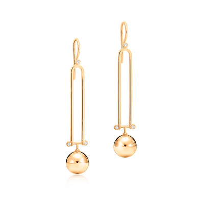 Aurora Classic Ohrhänger – eleganter Luxusschmuck, handgefertigt aus Gelbgold, Juwelierqualität von STEPULOVS Jewelry
