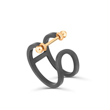 Lade das Bild in den Galerie-Viewer, Black &amp; Gold Ring No. 1 - STEPULOVS JEWELRY

