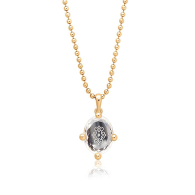 Blossom Crystal Anhänger, handgefertigter Unikatschmuck aus unserer Goldschmiede in Hamburg