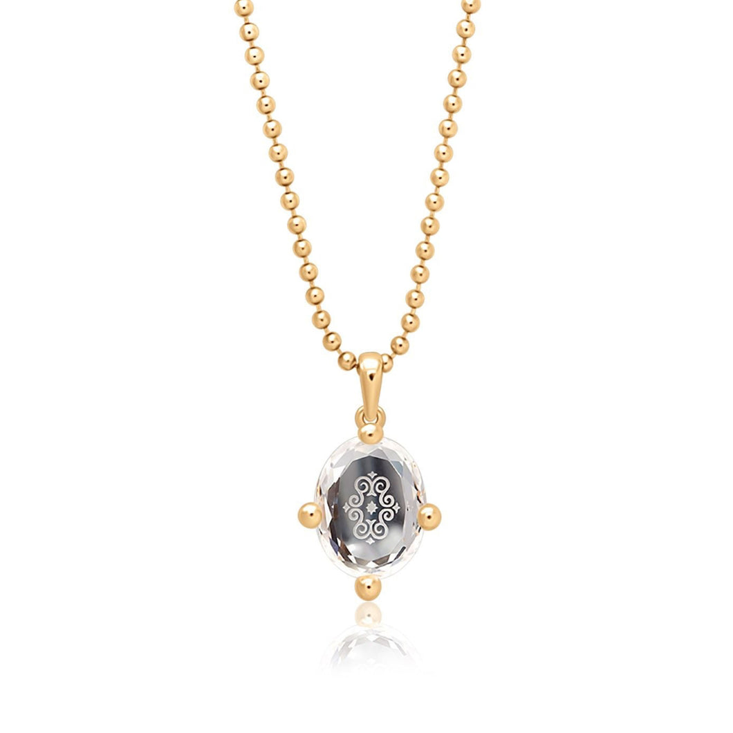 Blossom Crystal Anhänger, handgefertigter Unikatschmuck aus unserer Goldschmiede in Hamburg